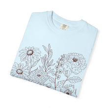 Retro Wildflower Floral T-shirt — 'Flower Tee' Vintage Outline Design