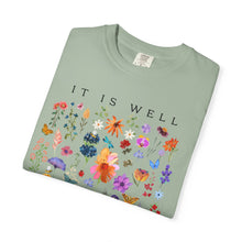 It Is Well With My Soul Floral T-Shirt - Comfort Colors Spiritual Tee