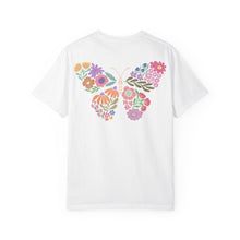 Colorful Floral Butterfly Back T-Shirt | Comfort Colors Boho Graphic Tee