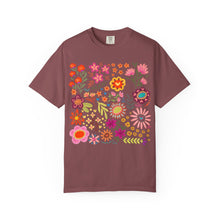 Wildflower Bouquet Graphic Tee | Colorful Folk Art Floral Shirt | Boho Botanical Garden Print