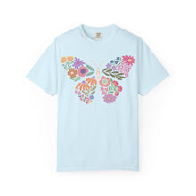 Colorful Floral Butterfly FRONT T-Shirt | Comfort Colors Boho Graphic Tee