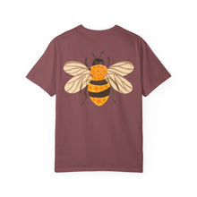 Floral Bee Shirt | Cute Bumblebee Back Design Comfort Colors Tee | Nature Lover Unisex T-Shirt