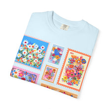 Set of 5 Floral Stamps T-Shirt — Botanical Flower Stamp Graphic Tee