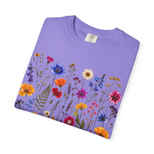 Wildflower Garden T-Shirt, Botanical Floral Tee, Comfort Colors Shirt