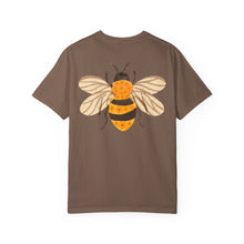 Floral Bee Shirt | Cute Bumblebee Back Design Comfort Colors Tee | Nature Lover Unisex T-Shirt