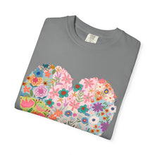 Floral Heart T-Shirt — Comfort Colors Boho Wildflower Graphic Tee