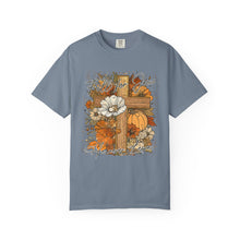 Fall For Jesus Shirt | He Never Leaves Cross Comfort Colors Tee | Christian Faith Autumn Shirt