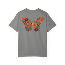 Floral Butterfly Comfort Colors Shirt | Vintage Fall Botanical Back Print Tee