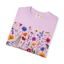 Wildflower Garden T-Shirt, Botanical Floral Tee, Comfort Colors Shirt