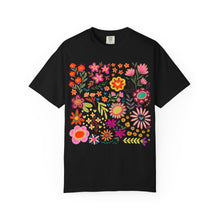 Wildflower Bouquet Graphic Tee | Colorful Folk Art Floral Shirt | Boho Botanical Garden Print