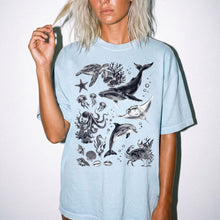 Sea Creatures Comfort Colors® Tee | Unisex Ocean Lover Graphic T-Shirt
