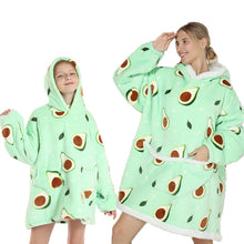 Gorgeous Hoodie Fleece Blanket Kids Adults - Avocado, Dog, Unicorn, Cow, Milky Way