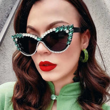 Crystal Cat Eye Sunglasses UV400 - Diamond Wink
