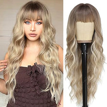 Gorgeous Wavy Long Hair Wig with Bangs