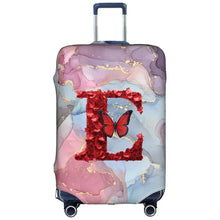 Watercolor Rose Initial Luggage Cover – Stretch Suitcase Protector Travel Cover S-XL 🌹🧳