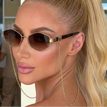 Luxury Designer Style Sunglasses with Chain - Ava