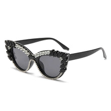Crystal Cat Eye Sunglasses UV400 - Diamond Wink