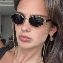 Luxury Designer Style Sunglasses with Chain - Ava