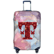 Watercolor Rose Initial Luggage Cover – Stretch Suitcase Protector Travel Cover S-XL 🌹🧳