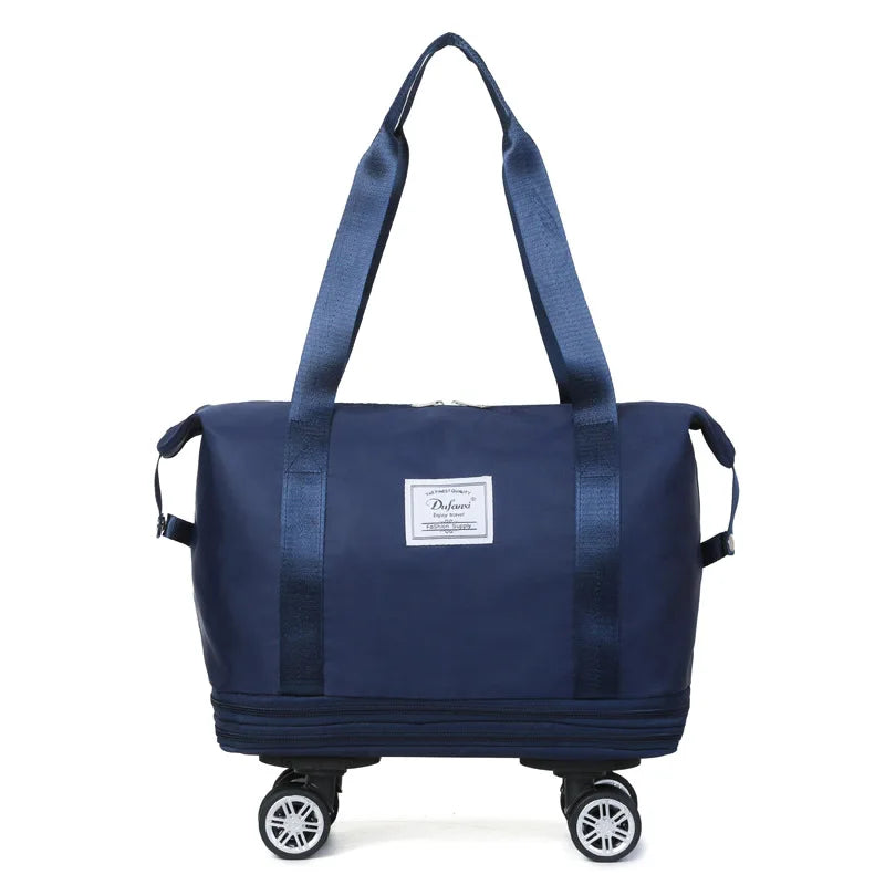 Double-layer Expansion with Wheels Large-capacity Travel Bag - Unisex