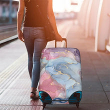 Watercolor Rose Initial Luggage Cover – Stretch Suitcase Protector Travel Cover S-XL 🌹🧳