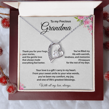 Precious Grandma, Heart Necklace, Gold & Cubic Zirconia