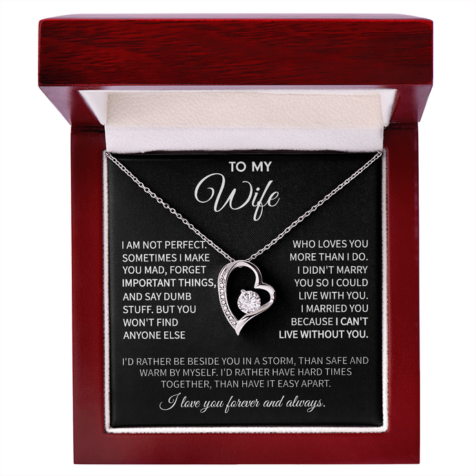 To My Wife Heart Necklace