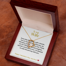 To My Wife - Forever Love - Gold Finish Heart Necklace