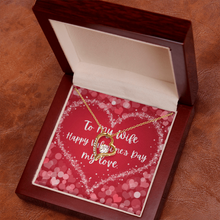 To My Wife - Valentine's day - Gold Finish Heart Necklace