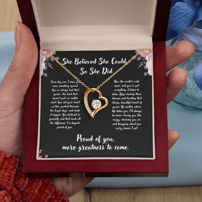 Heart Zirconia Necklace - Graduation Gift