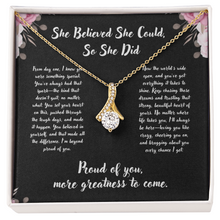 Infinity Ribbon Zirconia Necklace - Graduation Gift