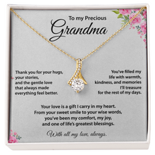 Precious Grandma Necklace, Gold Cubic Zirconia