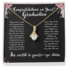 Graduation Infinity Ribbon Necklace - Graduation Gift for Her