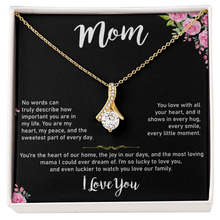 Mom Necklace, Gold Cubic Zirconia Necklace Gift for Mom