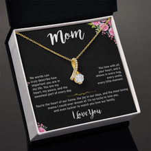 Mom Necklace, Gold Cubic Zirconia Necklace Gift for Mom