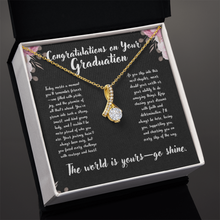 Graduation Infinity Ribbon Necklace - Graduation Gift for Her