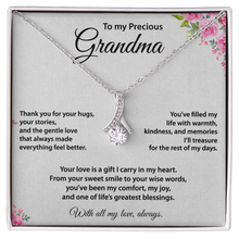 Precious Grandma Necklace, Gold Cubic Zirconia