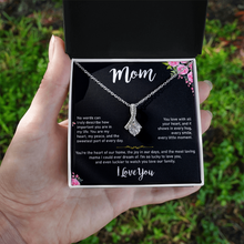 Mom Necklace, Gold Cubic Zirconia Necklace Gift for Mom
