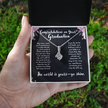 Graduation Infinity Ribbon Necklace - Graduation Gift for Her