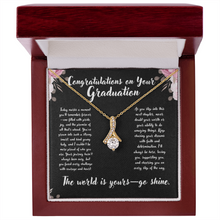 Graduation Infinity Ribbon Necklace - Graduation Gift for Her