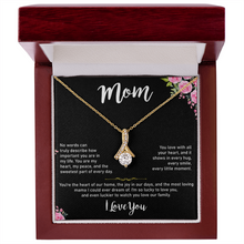 Mom Necklace, Gold Cubic Zirconia Necklace Gift for Mom
