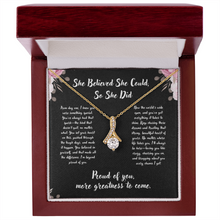 Infinity Ribbon Zirconia Necklace - Graduation Gift
