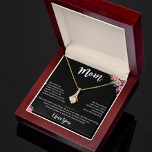 Mom Necklace, Gold Cubic Zirconia Necklace Gift for Mom