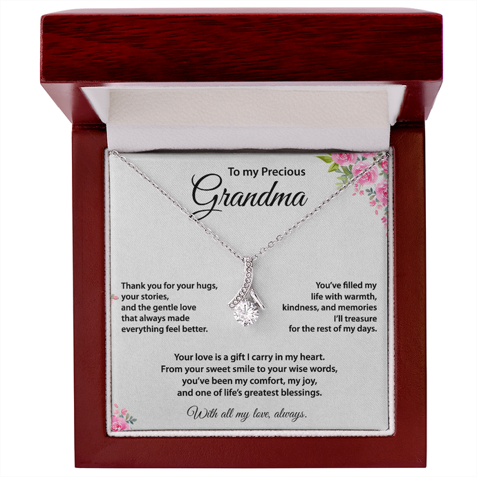 Precious Grandma Necklace, Gold Cubic Zirconia