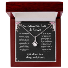 Graduation Infinity Ribbon Necklace - Graduation Gift from (We), family, friends