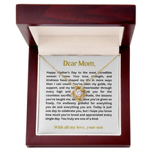 Dear Mom Love Knot Necklace - Mother's Day Gift from Son