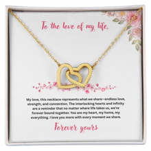 Interlocking Hearts Necklace, Love Gift, To the love of my life,