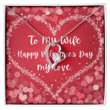 To My Wife - Valentine's day - Gold Finish Heart Necklace
