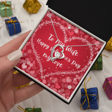 To My Wife - Valentine's day - Gold Finish Heart Necklace