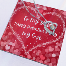 To My Wife - Valentine's day - Gold Finish Heart Necklace